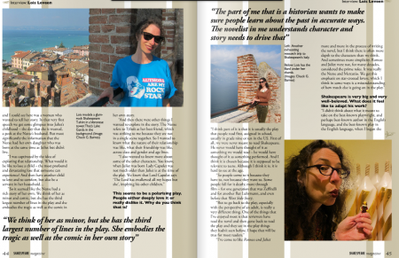 Shakespeare Magazine spread